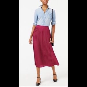 J Crew Factory Pleated Midi Skirt